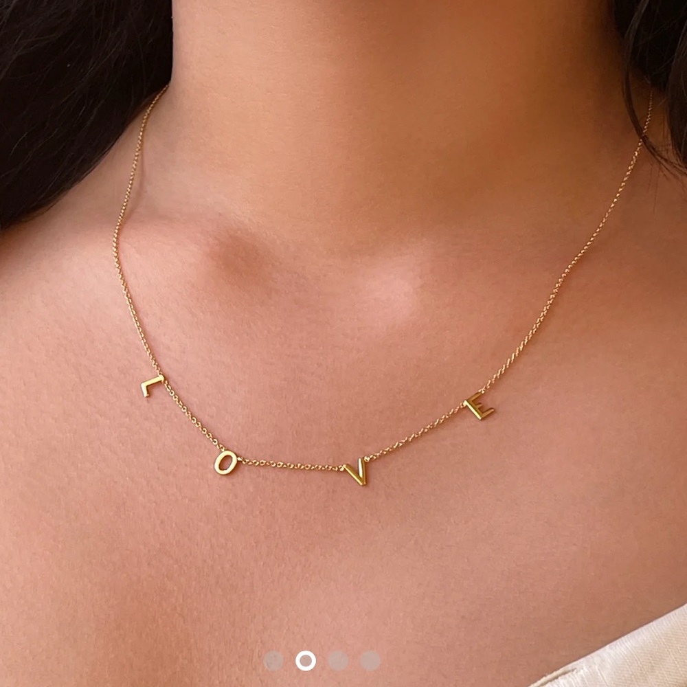 ⭐️ Bychari LOVE 14k gold necklace